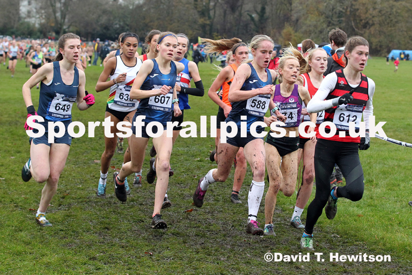 Womens under-17s and under-20s, 2019 European Cross Country Trials and British Cross Challenge, Sefton Park, Liverpool.  Photo: David T. Hewitson/Sports for All Pics